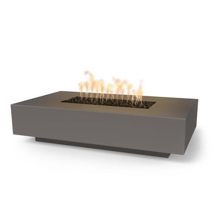 The Outdoor Plus 56 Rectangular Cabo Fire Pit, GFRC Concrete, Chestnut, Match Lit with Flame Sense, Liquid Propane OPT-CBLN56FSML-CST-LP